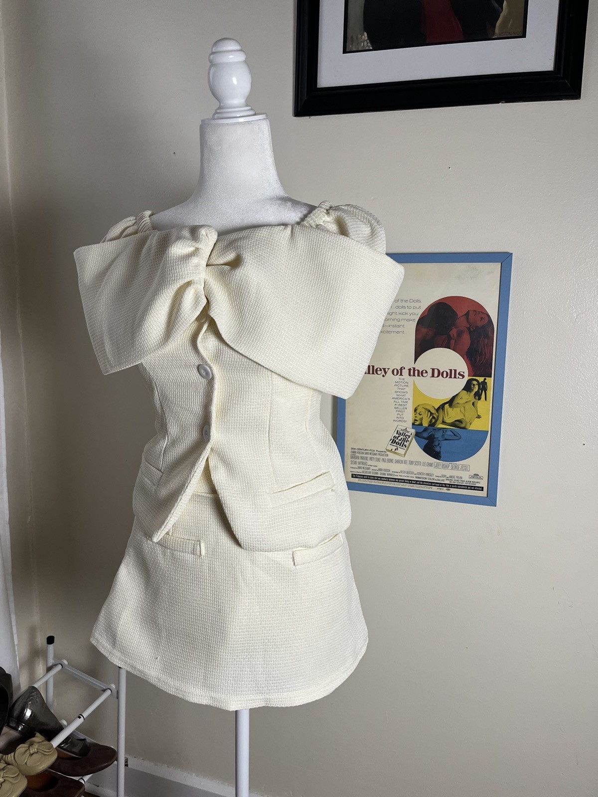 Vintage Bridal Matching Skirt Set, Custom 1980s, … - image 3