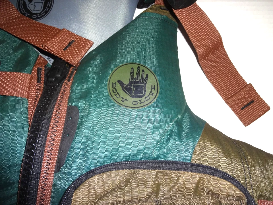 Chaleco salvavidas Body Glove Deluxe verde y marrón para remar de pesca L/XL Foto 2 de 4