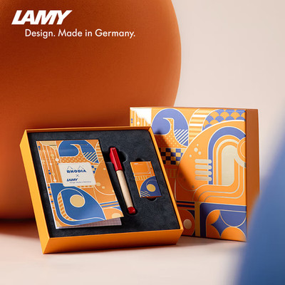 LAMY abc Series Red FOUNTAIN PEN Fine Nib - NEW in Gift box