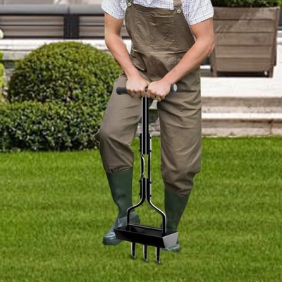 Hand Aerifizierer Rasenlüfter Rasen Vertikutierer Hohlspoon 3 Zinken NovaTerra