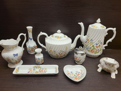 Aynsley Cottage Garden Teekanne Kaffeekanne Vase Schmuck etc 1st