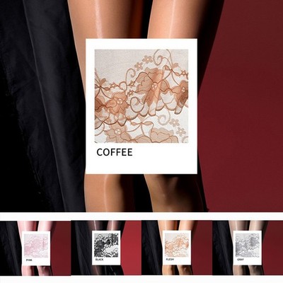 Sexy Dessous Strumpfhose mit Spitzenöl glänzenden Strümpfen und transparentem