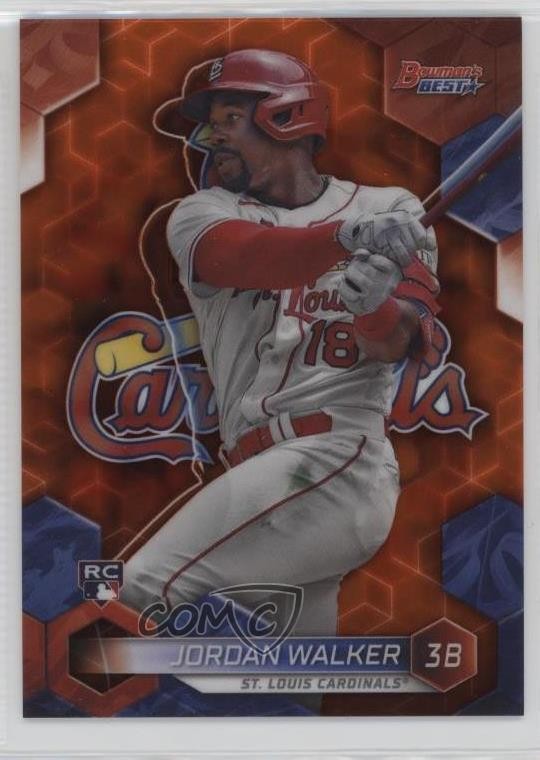 2023 Bowman's Best Orange Refractor 23/25 Jordan Walker #65 0nr3