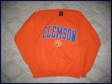 Size XL - Men's Vintage Clemson Tigers Crewneck Sweatshirt, SOFFE ADULT FLEECE