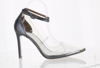 JLO by Jennifer Lopez Womens Morely2 Clear Ankle Strap Heels Size 10 (7780941)