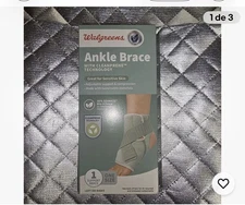 Walgreens Ankle Support, Antimicrobial, Adjustable One Size Fits All