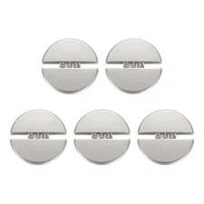 5pcs Metal Round Buttons 23mm Alloy Shank Sewing Craft Buttons, Matte Silver