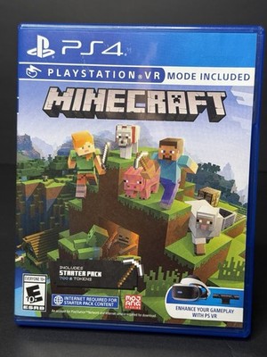 Minecraft PS4 Starter Pack PlayStation VR Mode Digital & Physical Content