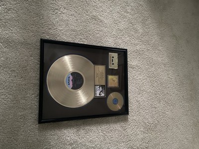 Jeff Healey Band Framed Gold Record Award  RIAA Award  See The Light  1989.