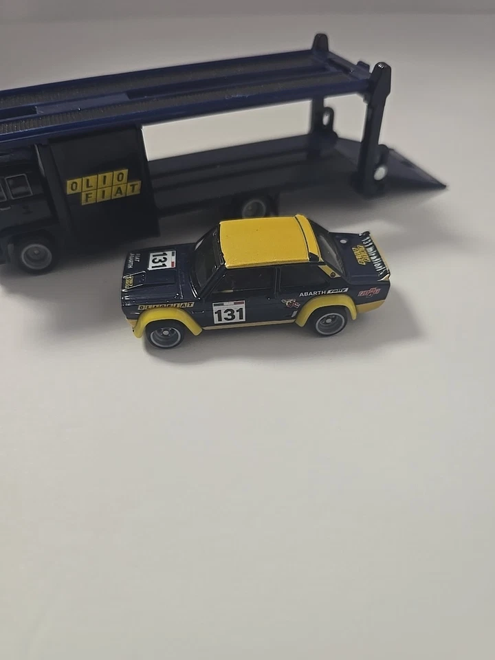 Hot Wheels Premium Fiat 131 Abarth Team Transport w/Hauler loose 1/64 scale Used - Image 2 of 4