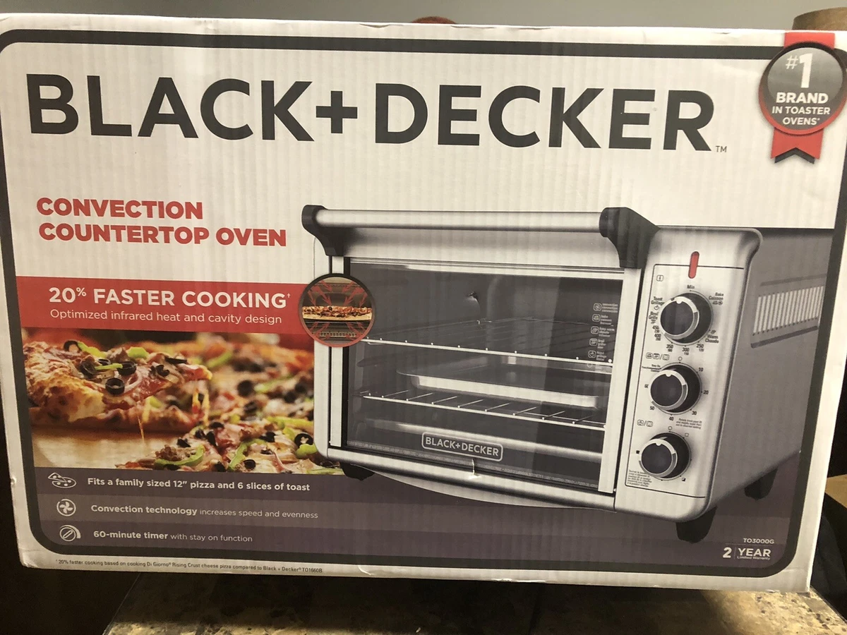 BLACK+DECKER 6-Slice Convection Countertop Toaster Oven, Stainless Steel/ Black 708702687870