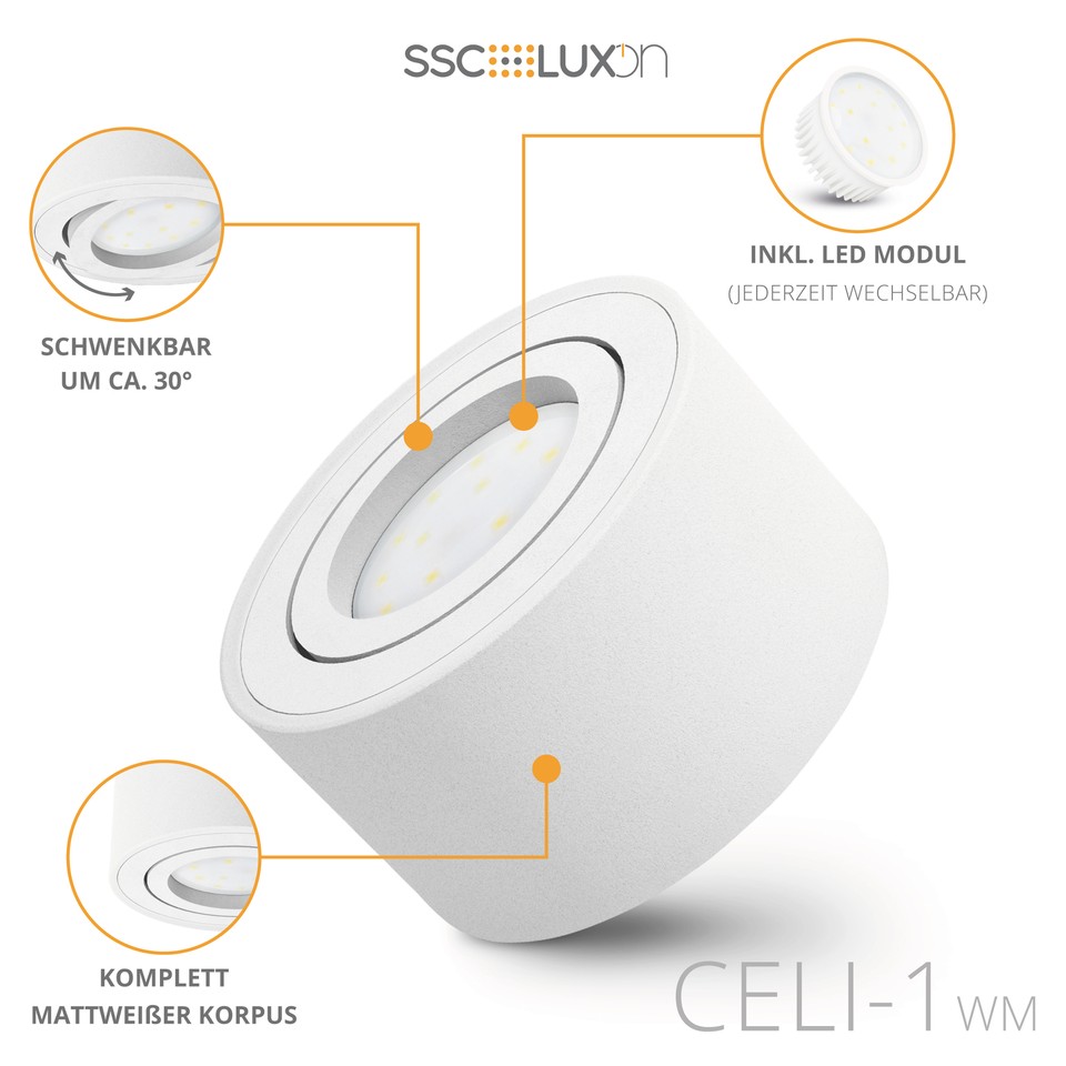 Punto Di Costruzione CELI-1WM Girevole Piatto LED Dimmerabile - Foto 12