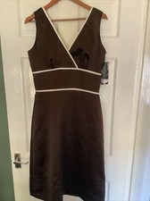 BNWT Womens Alfred Sung Satin Sleeveless A Line Dress. Size 10