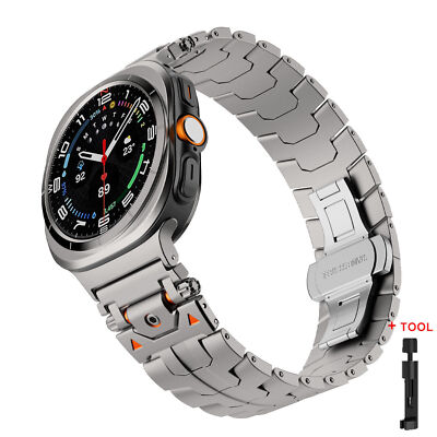 Luxury Business Strap For Samsung Galaxy Watch Ultra 47mm Stainless Steel Band