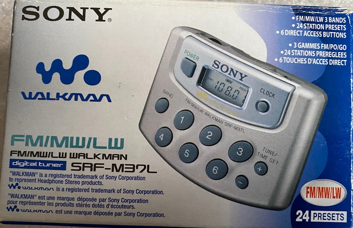 ラジオ・コンポ SONY SRF-20W 1979 Sony Walkman FM Stereo With Headphones In Original Box
