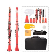17 Key Nickel Plated Brass Clarinet Set Bb Clarinet Pink Professional ABS
