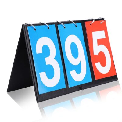 Sports Scoreboard 2/3/4 Digit Portable Flip Scoreboards Sports Competition Sc...