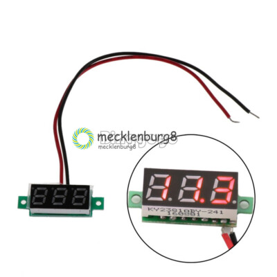 2/5/10PCS NEW Red LED 0.28'' 2 Wire DC Digital Mini Voltmeter Voltage Volt Meter
