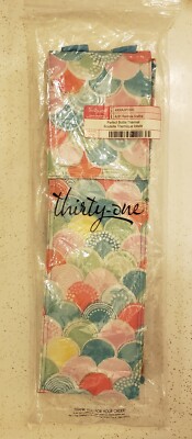 Thirty-One Perfect Bottle Thermal Bottle Bag Rainbow Scallop AJ91 New In package