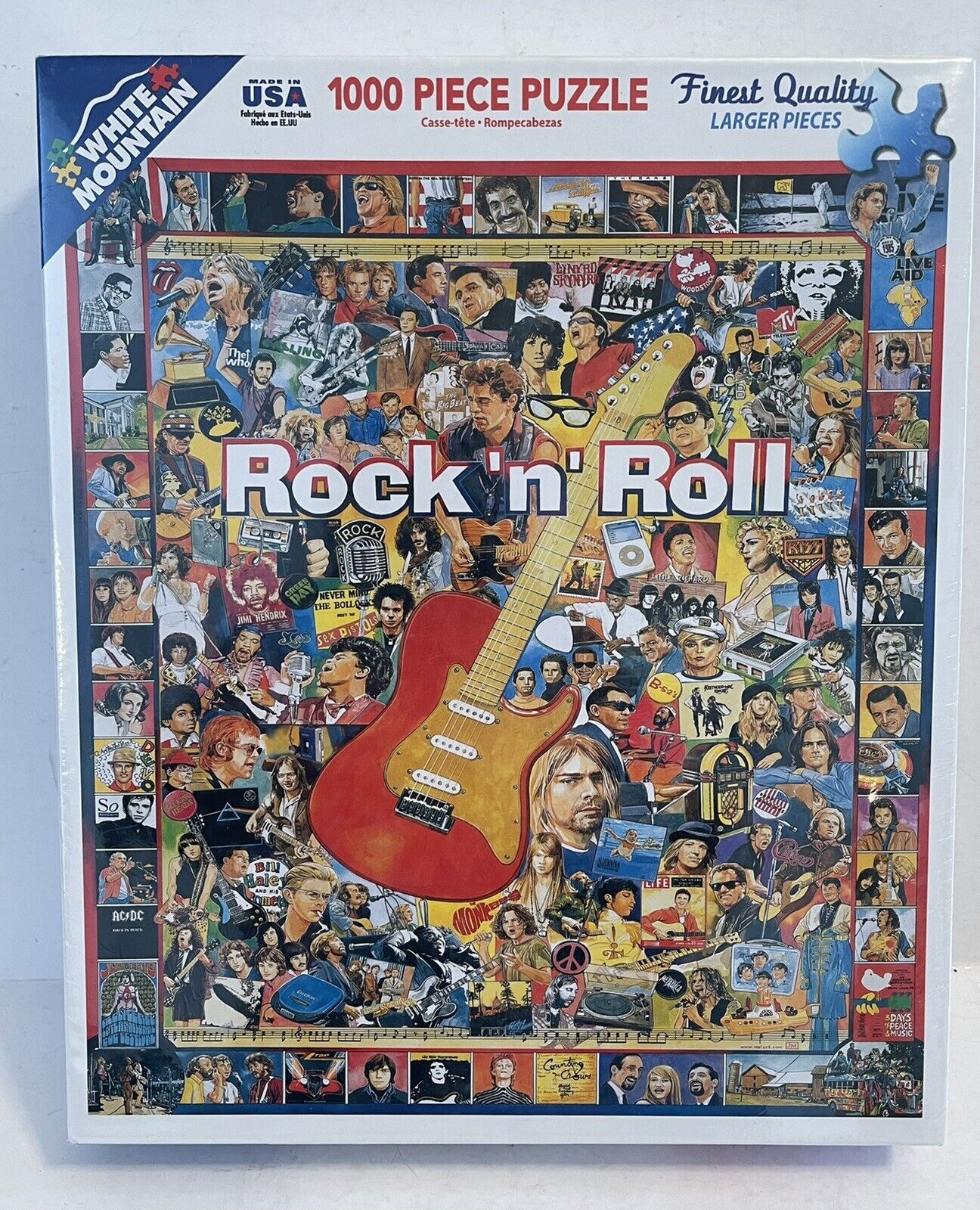 White Mountain Rock n Roll Icons Jigsaw Puzzle 1000 Piece #4095 24x30 USA Sealed