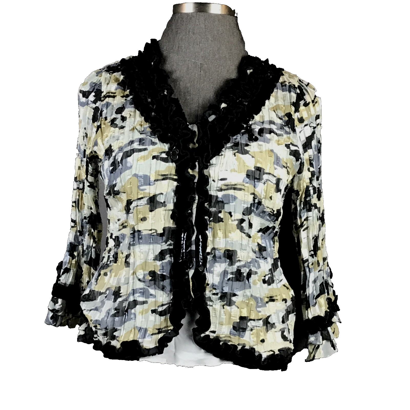 Notation's Multi Color button down blouse Top SZ … - image 2