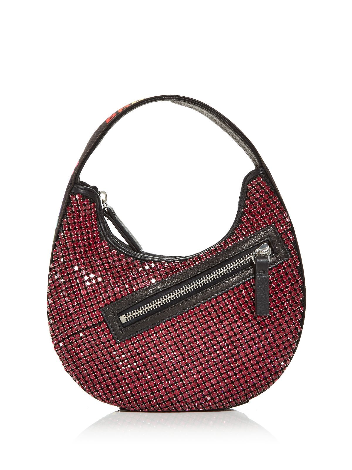 Женская розовая сумочка-портмоне BRUCEGLEN из цельной замши с одним ремешком украшенная розовыми вставками 62190₽