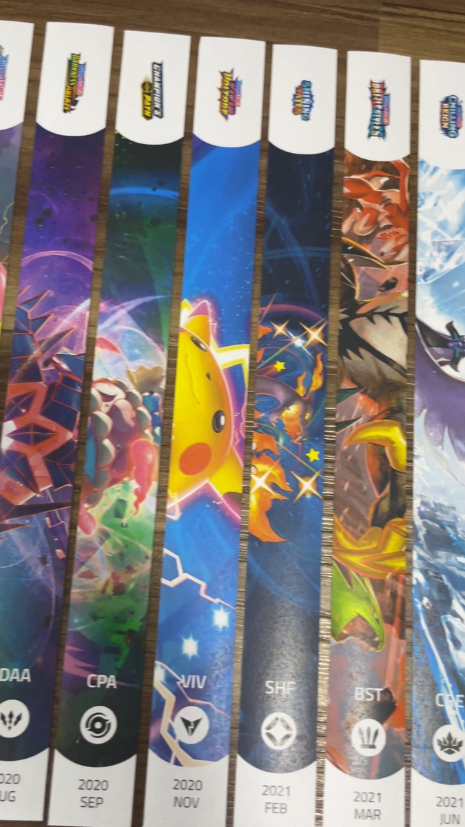 All SWSH sets Pokemon TCG - Binder spines for 1