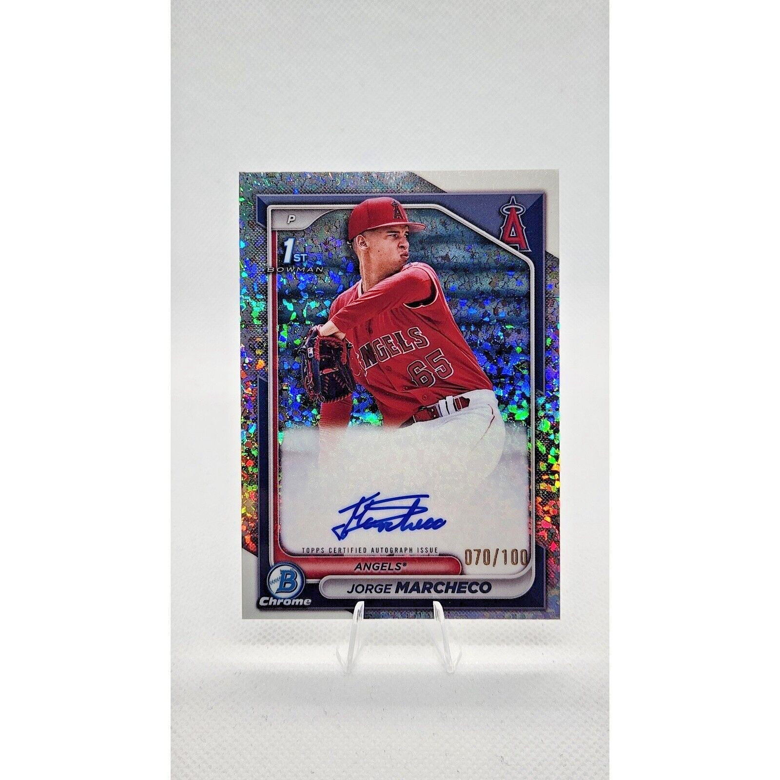 JORGE MARCHECO 2024 1st Bowman Chrome Auto #CPA-JMH Mini Diamond Refractor /100