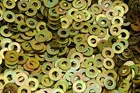 (1000) Hardened 1/4" USS Flat Washers - Grade 8 - Yellow Zinc Plated - Thru-Hard