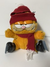 Garfield 9" Plush Kerplunk Skates with Ski Mask  Scarf 1981 Dakin VTG Rare
