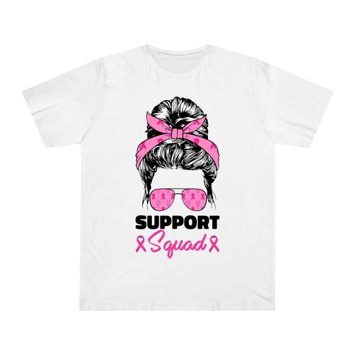Support Squad Brustkrebs T-Shirt, Brustkrebsbewusstsein T-Shirt, rosa Band - Bild 6 von 7