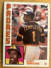 1984 Topps Garry Templeton Baseball Card #615 Padres VG O/C & Corner Dings