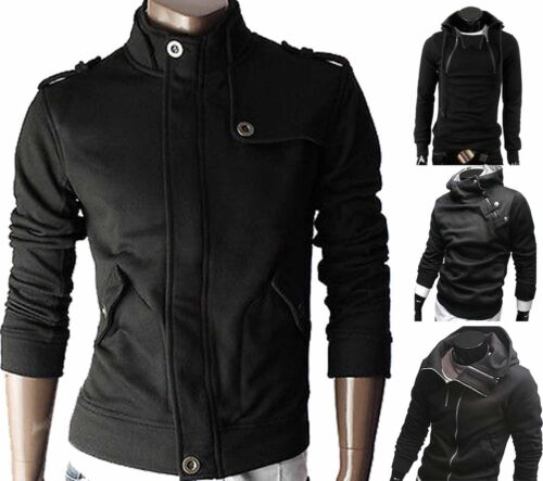 Men's Botique Designer Slim  FIt Casual Sweatshirt Hoody Top Jacket Coat Hoodies - Afbeelding 1 van 6