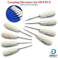 Dental White Root Elevator Oral Surgery PDL Luxating Tooth loosening 8Pcs