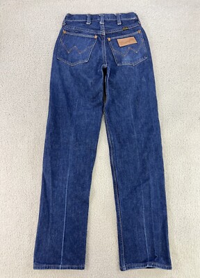 Vintage Wrangler 60s 70s Sanforized Blue Denim Jeans 27x33 Vintage Wrangler 60s 70s Sanforized Blue Denim Jeans 27x33