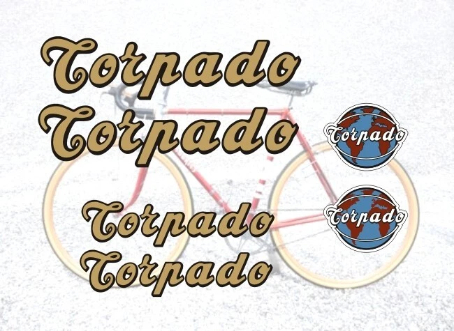 KIT Adesivi TORPADO Bici Vintage sticker decals Epoca Bike logo - Bild 1 von 1