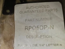 RPQ5DP-N Marsh "N" Character Punch and Die Set 1/4" Stencil Cutting Machine