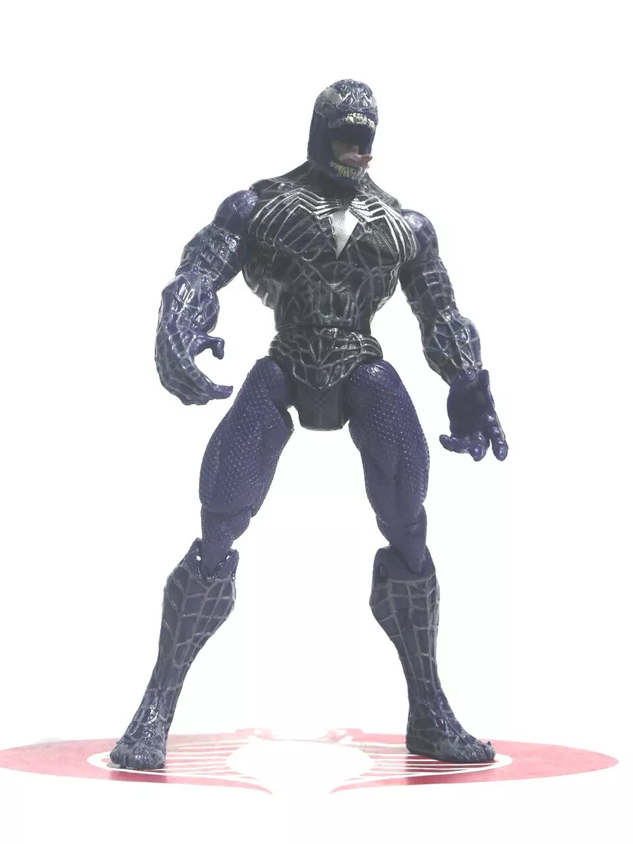 Spider-man Marvel Legends Style Black Venom Symbiote Custom Action