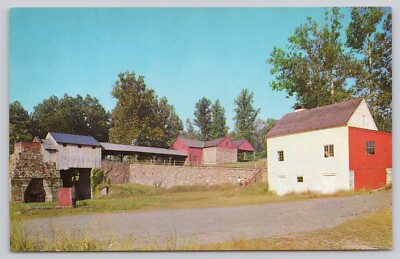 Pennsylvania  Hopewell Village Office Store Storage Bridgehouse  UNP Postcard d3