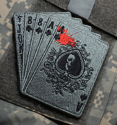 CAFÉ RACER ROCKERS 59 TON-UP-BOY OUTLAW BIKER velkrö PATCH: DEAD MAN's HAND