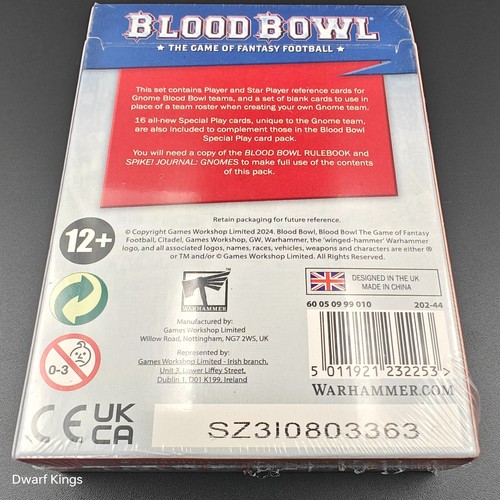 Blood Bowl Gnome Team Card Pack - Sealed 2024 - Picture 2 of 6