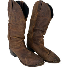 Durango Brown Slouch Boots Goodyear Welt Size 9 EE Made in USA