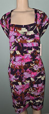 Women's Adrianna Papell Square-Neck Multicolor Dress Size 14 NWT