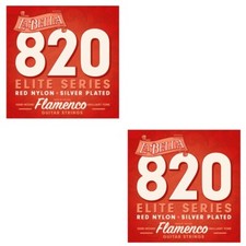 La Bella Guitar Strings 2 Sets Nylon 820 Red Nylon Silver Plated Flamenco