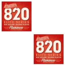 La Bella Guitar Strings 2 Sets Nylon #820 Red Nylon Silver Plated Flamenco