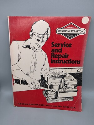 #ad Briggs amp; Stratton Service and Repair Instructions Vintage Paperback $11.69