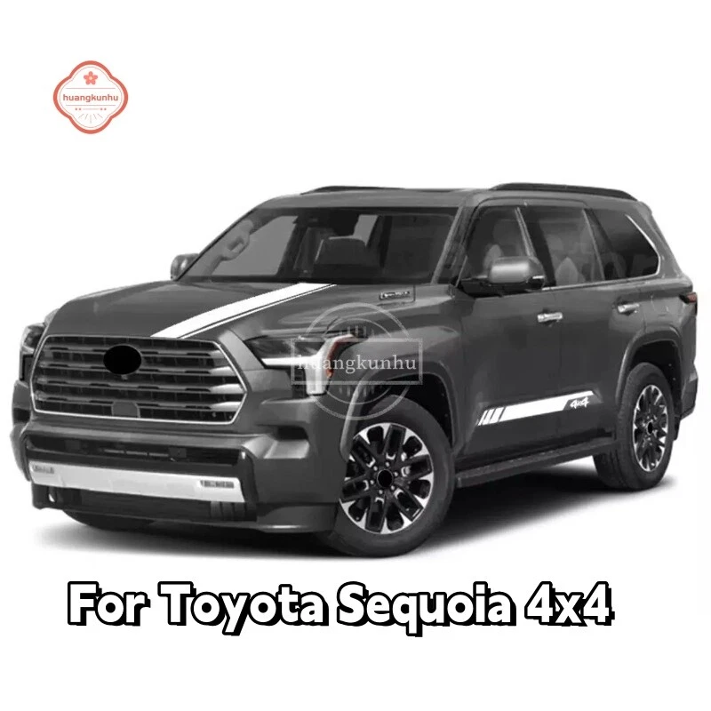 Kit de calcomanías 2 piezas rojas para puertas laterales de vinilo para Toyota Sequoia 4x4 Racing Off Car Foto 4 de 4