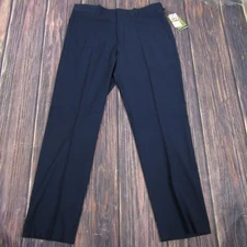 Perry Ellis Portfolio NEW Men Modern Fit Stretch Dress Pant Golf Navy Blue 33x30