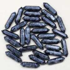 500pcs Natural ShimmerStone Healing Hexagonal Column Reiki for Home Decor 30x8mm