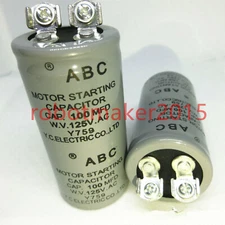 35*70MM 100MFD 100UF 125VAC HVAC 125V CD60 Motor Starting Capacitor 2 Pins